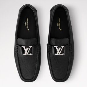 NEW Louis Vuitton Black Monte Carlo Driving Shoe/Moccasin Size 9